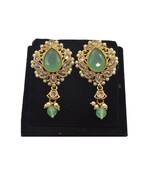 Green cubic zirconia earrings