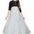 Women's Crepe White Color Printed 3/4 Sleeve Maxi Gown