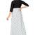 Women's Crepe White Color Printed 3/4 Sleeve Maxi Gown