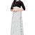 Women's Crepe White Color Printed 3/4 Sleeve Maxi Gown