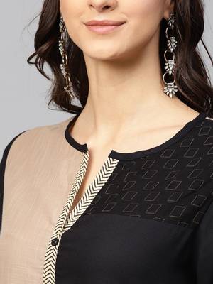Black woven rayon kurtas-and-kurtis 5