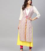 White woven rayon kurtas-and-kurtis