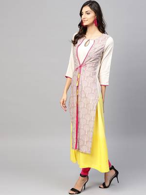 White woven rayon kurtas-and-kurtis 3
