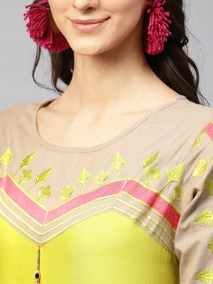 Green woven rayon kurtas-and-kurtis 5