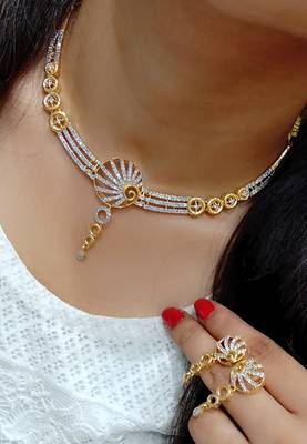 Gold cubic zirconia jewellery 1
