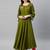 Women's Rayon Buta Embroidered Anarkali Kurta (Olive green)