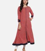 Designer Printed Women   S Rayon Anarkali  Kurta