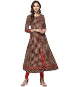 Flared Burgundy Women   S Anarkali Kurta