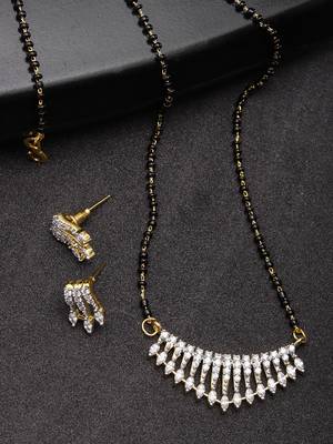 White cubic zirconia mangalsutra 1