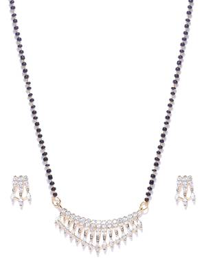 White cubic zirconia mangalsutra 3