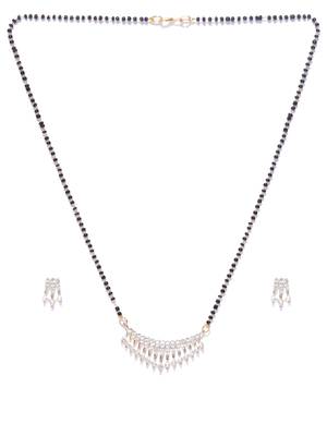 White cubic zirconia mangalsutra 4