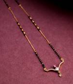 Gold cubic zirconia mangalsutra