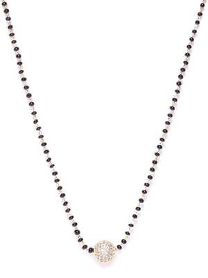Gold cubic zirconia mangalsutra 3