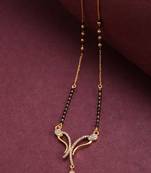 Gold cubic zirconia mangalsutra