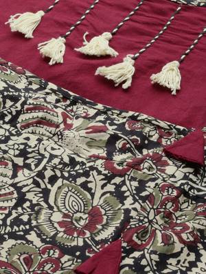 Women'S Cotton Kalamkari Print Anarkali Kurta 3