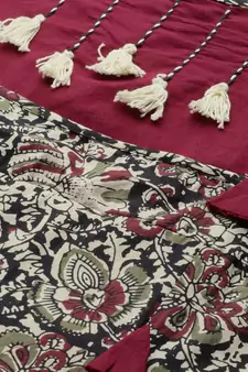 Women'S Cotton Kalamkari Print Anarkali Kurta