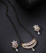 White cubic zirconia mangalsutra