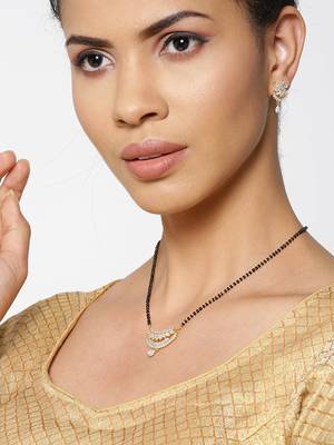 White cubic zirconia mangalsutra 2