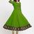 Green Cotton embroidered Anarkali Kurta