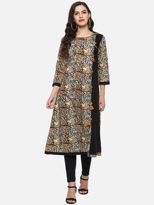 Women's Cotton Kalamkari A-Line Anarkali Kurta 1