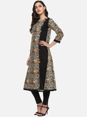 Women's Cotton Kalamkari A-Line Anarkali Kurta 2