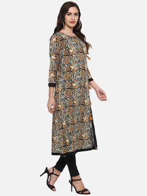 Women's Cotton Kalamkari A-Line Anarkali Kurta 3