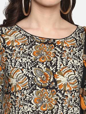 Women's Cotton Kalamkari A-Line Anarkali Kurta 5
