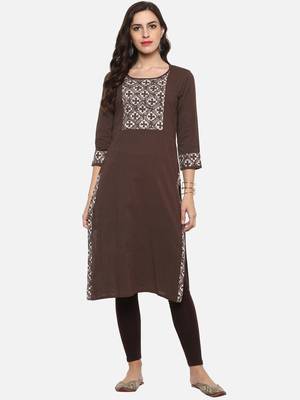 Women'S Cotton Straight Printed Kurta 1