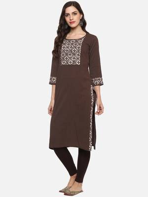 Women'S Cotton Straight Printed Kurta 2