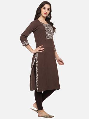 Women'S Cotton Straight Printed Kurta 3