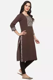 Women'S Cotton Straight Printed Kurta