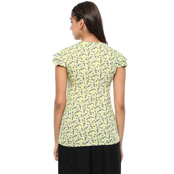 Women's Green Rayon Printed Top 3