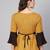 Women's Mustard Cotton Flex Stripes Printed Peplum Top
