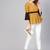 Women's Mustard Cotton Flex Stripes Printed Peplum Top