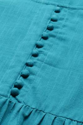 Women'S Green Cotton Slub Solid Regular Top 5