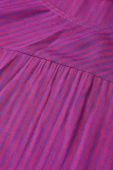 Women'S Purple Viscose Stripe Regular Top