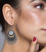 Ravishing Mirror Chandbali Small Dangler Earrings For Women