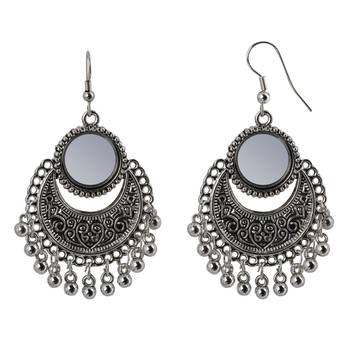 Ravishing Mirror Chandbali Small Dangler Earrings For Women 2