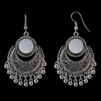 Ravishing Mirror Chandbali Small Dangler Earrings For Women 3