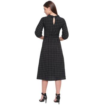 Black woven cotton short-dresses 5