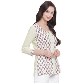 White printed cotton cotton-tops 4