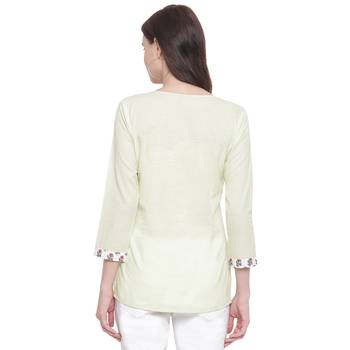 White printed cotton cotton-tops 5