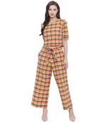 Multicolor woven cotton cotton-tops