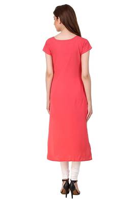Pink printed crepe ethnic-kurtis 2