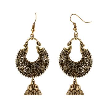 Eye-Catching Chandbali Unique Golden Earrings For Women 1
