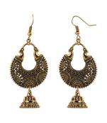 Eye-Catching Chandbali Unique Golden Earrings For Women