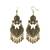 Dazzling Golden Arabic Design With Dangler Chandelier Earrings For Women