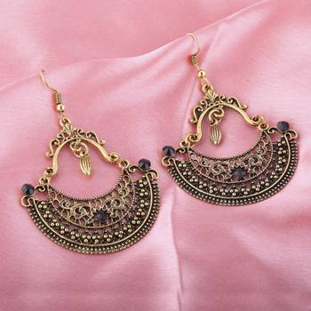 Alluring Golden Vintage Designer Chandbali Earrings For Women 1