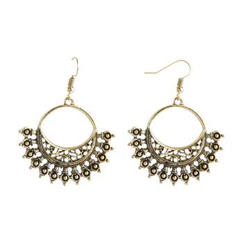 Dashing Golden Warrior Design Chandbali Earrings For Women 2