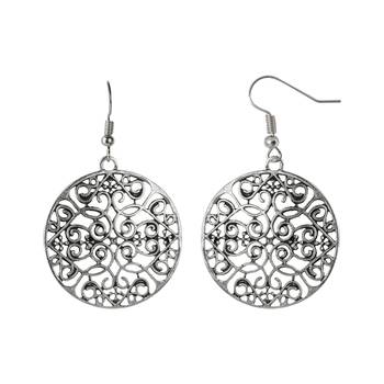 Ravishing Silver Mughal Jali Design Carved Earrings For Women 2